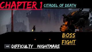 Nightmare difficulty boss fight | Shadow knight premium era of legends | chapter 1 citadal of death