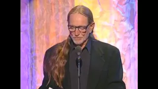 Willie Nelson inducts the Allman Brothers Band into the Rock and Roll Hall of Fame