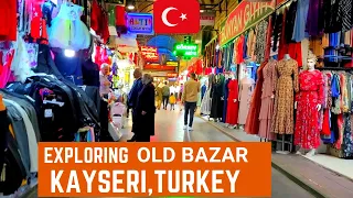 Kayseri's 800- years old  Grand Bazar-kapalı çarşısı 4K  Kayseri Turkey's oldest Market/Bazar  2022