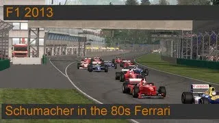 F1 2013: Schumacher in the 80s Ferrari