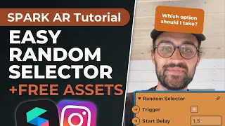 Easy Random Selector with 1 Patch! 📱 | Spark AR Studio Tutorial for Instagram Filters + Free Assets