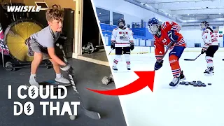 12-Year-Old Hockey PRODIGY vs. NHL All-Star Skills Challenge! 🔥