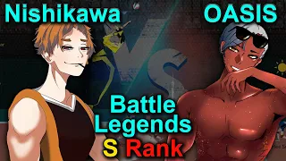 The Spike. Volleyball 3x3. Nishikawa vs OASIS. Battle of Legends. Best S rank. Full gameplay