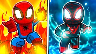Spiderman & Miles Have ELEMENTAL POWERS in Roblox!