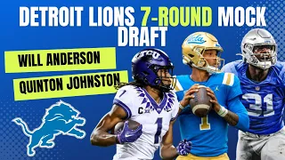 Detroit Lions 7-Round Mock Draft With Trades Ft. Will Anderson & Quintin Johnston | Mock The Mock