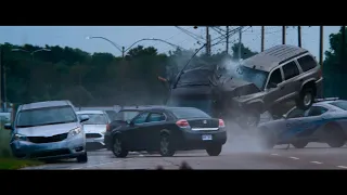 Unhinged - Car Chase / Highway Crash Scene (1080p)