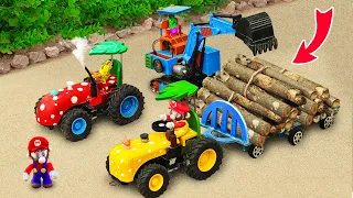 Top diy tractor making Coffee Break Shop Construction | Rescues Tractor Transporting Wood | HP Mini