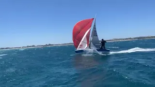 505 Sailing in Fremantle, January 2022 (video clip #2)