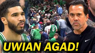 Di pa tapos ang laban nagsi UWIAN agad ang fans ng Boston pinaka matinding UPSET sa playoffs!