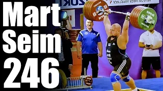 Mart Seim 246kg Clean and Jerk - 2017 European Championship