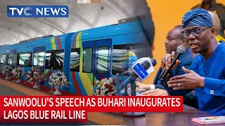 (MUST WATCH) Gov. Sanwoolu's Full Speech At The Inauguration Of Lagos Rail Mass Transit (Blue Line)