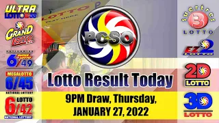 6/42 Lotto Result Today, Thursday, January 27, 2022 | Jackpot Prize Reaches up to Php 29,164,435.20