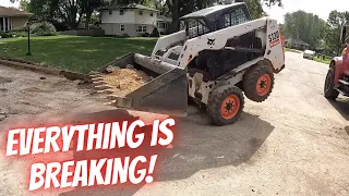 Broken equipment won't stop us on this big concrete job!