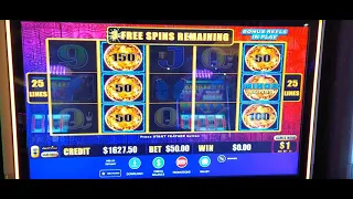 $50 BET MASSIVE WIN TAMPA HARD ROCK - LIGHTNING LINK TIKI FIRE HOLD N SPIN $1 Denom HIGH LIMIT