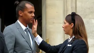 STROMAE & his wife are in love like teenagers 💕 @ Thom Browne fashion show, Paris, October 3rd 2022