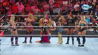 Becky Lynch, Asuka, Bliss, Morgan & Carmella confrontan a Bianca Belair - WWE Raw 20/06/2022 Español