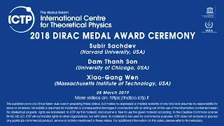 2018 Dirac Medal Award Ceremony