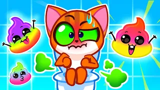 Poo Poo Story💩🧻Potty Training & Healthy Habits with Super Kitties😻Kids Cartoons by Purr-Purr Stories