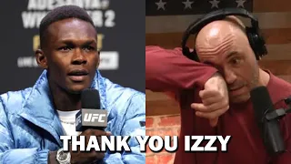 Israel Adesanya made Joe Rogan cry when he stood up for him at UFC 271 presser