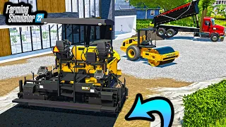 BUILDING AN ASPHALT DRIVEWAY FROM SCRATCH! (CONSTRUCTION) | Farming Simulator 22