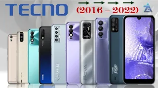 Tecno smartphones evolution - History of tecno phones 2016-2022