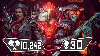 WE GOT 30 KILLS AND 10,242 DAMAGE IN PREDATOR LOBBIES! (Genburten Apex Legends)