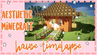 making an aesthetic minecraft house timelapse!! vintagey vibes!