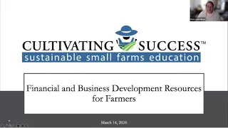 2024 Webinar Series: Financial and Business Development Resources for Farmers