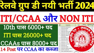 रेलवे ग्रुप डी नयी भर्ती 2024 | 10th और ITI/CCAA Pass, रेलवे अप्रेंटिस छात्रों को सबसे ज्यादा फायदा