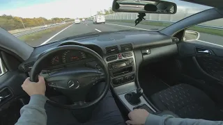 Mercedes W203 Sportcoupe POV driving with some fine serbian music in the background.