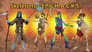 EPIC H.A.C.K.S.  Skeleton 1/12 Scale Figures - to fit with He-Man figures - Reviewed by He-Bro
