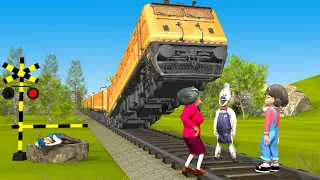 踏切に立ってはいけません【電車】踏み切り ふみきり でんしゃ　アニメ アニメーション Fumikiri 3D Railroad Crossing Train Animation #1