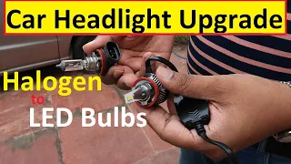 CAR HEADLIGHT UPGRADE TO LED. REAL LIFE EXPERIENCE WITH DEMO !!