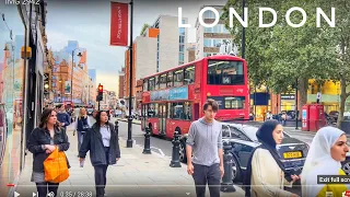 London City Walk, Walking the Bustling Streets of Central London.