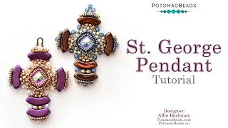 St. George Pendant - DIY Jewelry Making Tutorial by PotomacBeads