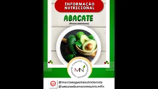 ABACATE - INFORMAÇÕES NUTRICIONAIS