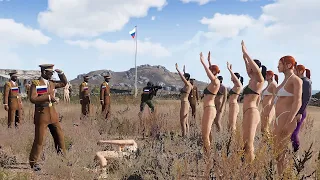 🔴 CRAZY! 70 Ukrainian Girls Arrested for one drunken Russian General - Arma 3 MilSim