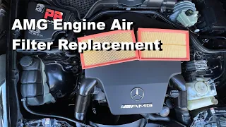 Mercedes W210 W208 W202 M113 AMG Engine Air Filter Replacement