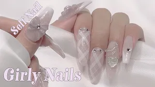 How to soak off an acrylic extension⌇Ultra-simple polygel extension⌇Self nail⌇Nail art⌇ASMR