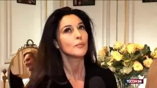 Monica Bellucci interview during a visit to the store Dolce & Gabbana in Milan in 2013