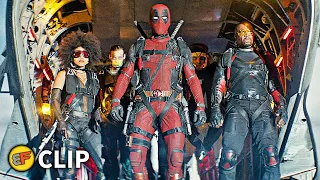 X-Force Skydiving - Brad Pitt Cameo Scene | Deadpool 2 (2018) Movie Clip HD 4K