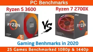 Ryzen 5 3600 vs Ryzen 7 2700X in 2020 Gaming Benchmarks