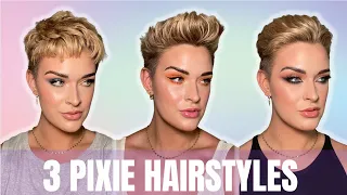 How I Style My Pixie Cut 3 Different Ways | Short Hair Tutorial