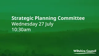 Strategic Planning Committee, 27 July 2022, 10:30am