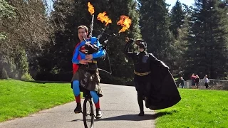 Ukulele Batman vs Bagpipe Superman - Theme Song Battle
