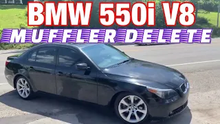 2006 BMW 550i V8 EXHAUST w/  MUFFLER DELETE!