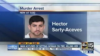 Man accused of setting woman on fire, killing her