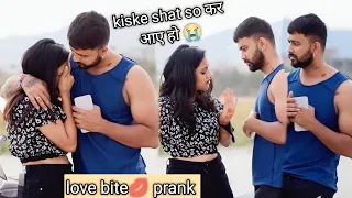 love bite prank 💋  || prank on girlfriend || gone wrong ( @veersamratvlog