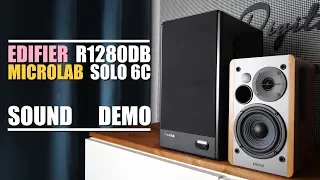 Microlab Solo 6C vs Edifier R1280DB  ||  Sound Demo w/ Bass Test