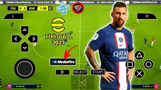 eFootball Pes 2023 PPSSPP Android Offline V2.0 Full Update Kits Fix Transfer Camera PS5 Graphics HD